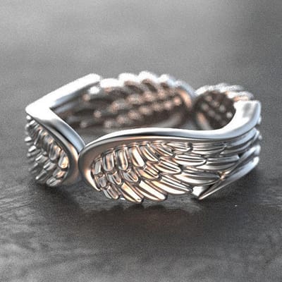 Huitan Nieuwe Trendy Dames Vleugelringen Creatieve Veren Stijlvolle Meisjesaccessoires voor Feestjes Leuk Cadeau Dagelijks Draagbaar Mode Sieraden 9
