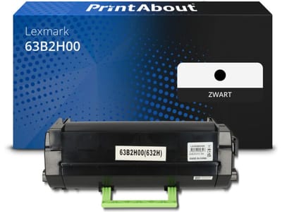 PrintAbout huismerk Toner 63B2H00 Zwart Hoge capaciteit Geschikt voor Lexmark