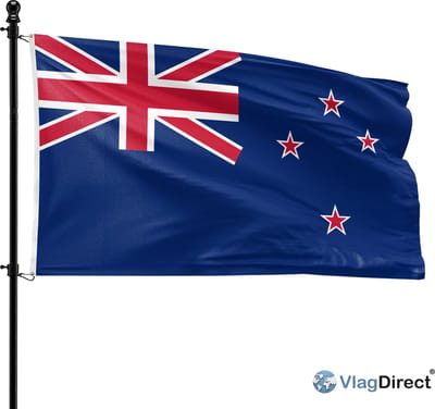 VlagDirect - Nieuw-Zeelandse vlag - Nieuw-Zeeland vlag - 90 x 150 cm.