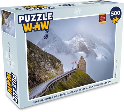 Puzzel Bergen achter de Grossglockner Hoge Alpenweg in Europa - Legpuzzel - Puzzel 500 stukjes