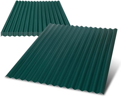 5x ASA-PVC Golfplaten 1,5mm 117x93cm Donkergroen Carport Tuinhuis