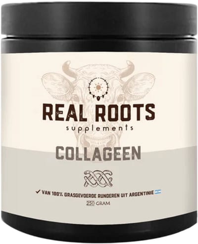 Real Roots Collageen Poeder - Colagen Powder - Gehydrolyseerd - Rijk aan aminozuren - van 100% Grasgevoerde Runderen - 250 gram
