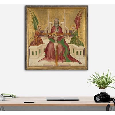 5D Doe-het-zelf Diamantschilderij Drie-eenheid met Gekruisigde Christus Diamant Borduurwerk Kruissteek 30x30CM
