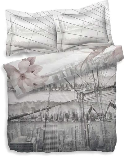 Heckett & Lane Fairview Dekbedovertrek - Tweepersoons - 200x200/220 cm - Grijs