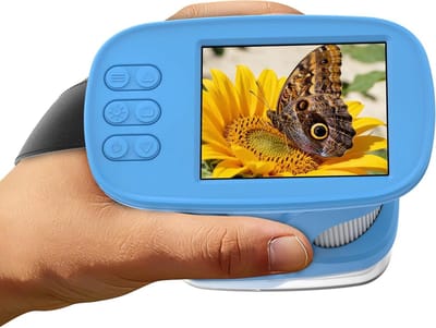 Mini Microscoop - Zakmicroscoop Educatief - Wetenschap Ontdekken - Verbeterd 4K Display - 1000x Vergroting - Blauw