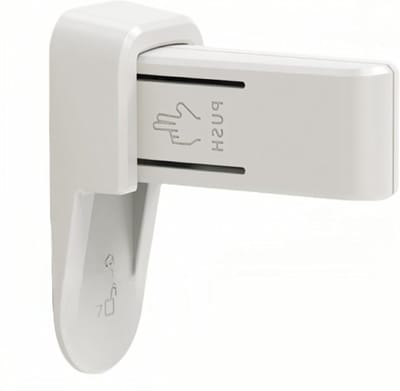 Veilige Deurslot voor Kinderen, Kindvriendelijke Deursloten, Eenvoudig te Installeren zonder Boren, Babyproof Deurslot met 3M VHB Lijm, Wit