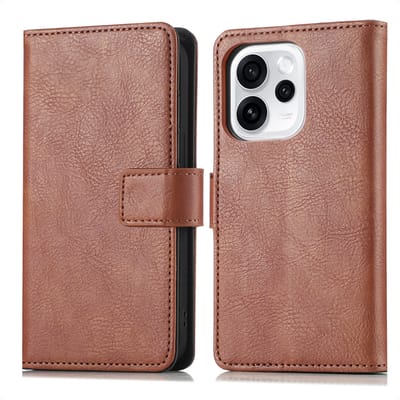 imoshion Hoesje - Geschikt voor Oppo Reno15 F (5G) - Luxe Bookcase - Bruin