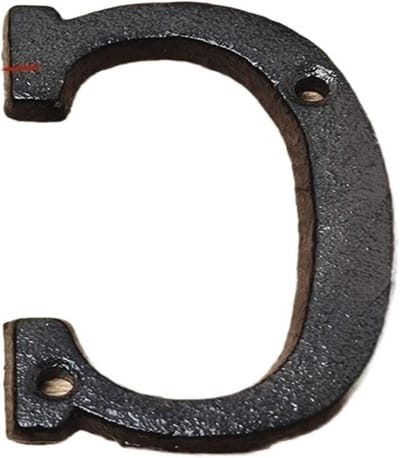 Huisnummer Poort Cijfers - Deur Plaque - Huis Identificatie - Ijzeren Ambachtelijke Plating - 8cm Hoog - Zwart