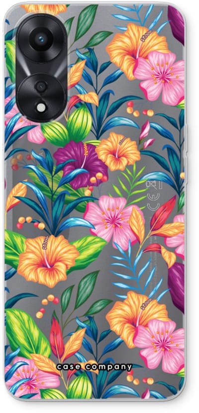 Case Company® - Hoesje geschikt voor Oppo A78 5G hoesje - Tropisch 2 - Soft Cover Telefoonhoesje - Bescherming aan alle Kanten en Schermrand