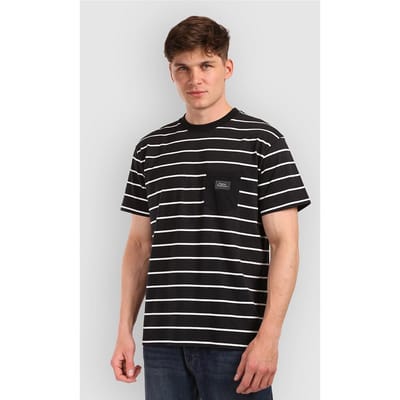 Horsefeathers Alpha T-shirt (zwarte strepen) - S