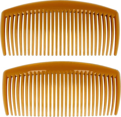 Haarsoires Haarspeld Sierkam Opsteekkammen 11cm - Basic - Fijne Tand - Bruin - Set van 2 - Haarsteekkam voor Opgestoken Kapsels - Styling Tool - Haarversierkam - Haar Versiering