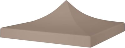 Partytent Dak - Tentzeil Vervanging - Buitenfeest Organiseren - UV- en Weerbestendig - 2x2 Meter - Taupe