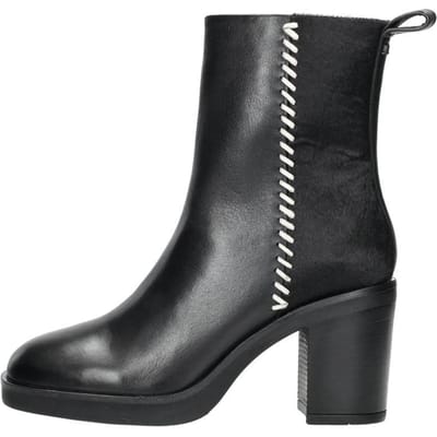 Maruti - Steffi Enkellaarsjes op hak Zwart - Black - Pony Black - Offwhite - 39