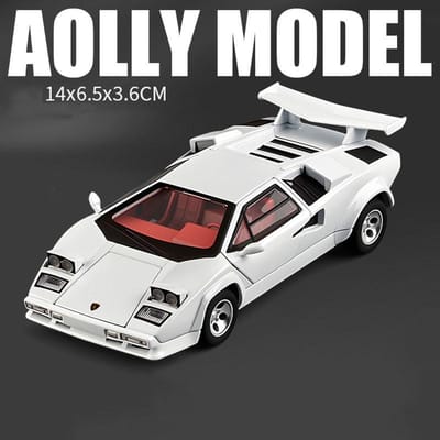 1:32 Schaal Countach Lp500S V12 Sportwagen Model Speelgoed Deuren Geopend Legering Diecast Simulatie Geluid Licht Modellen Cadeaus Voor Kinderen