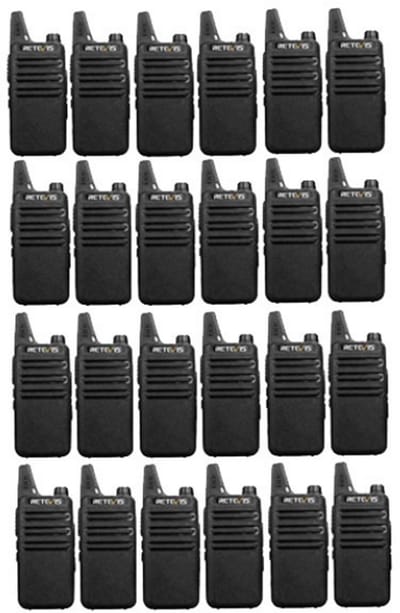 Set van 24 Retevis RT622 vergunning vrije UHF mini portofoons PMR446