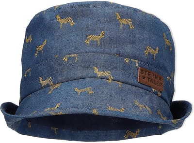 Kinder Zonnehoed - Baby Vissershoed - Zomerse Bescherming - Gedrukt Katoen - Blauw