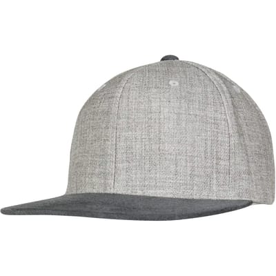 Flexfit - Melange Velour Snapback grey/grey one size Snapback Pet - Grijs