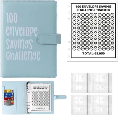 100 Dagen Geldbesparingsuitdaging met 100 Enveloppen - Spaarmap en Budgetplanner voor Financieel Beheer