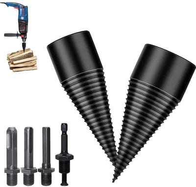 Allecto Plus - Houtkliever schroef kegelset met 42 mm en 32 mm boor - Houtsplijter voor boormachine.