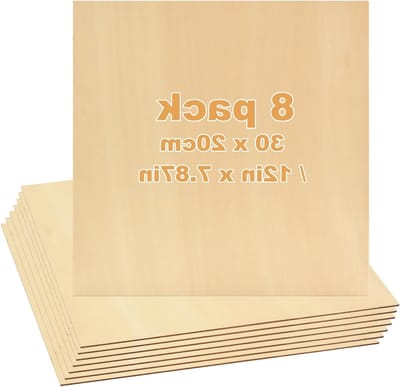 3 mm Plywood Plaat 30 x 20 cm voor Houtbewerking, Graveren en Modelbouw - Ideaal voor DIY Houten Ambachten en Creatieve Projecten