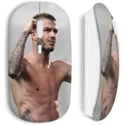Souris Sans Fil - David Beckham - Blanc - Compatible Mac et PC - Clé USB wifi incluse
