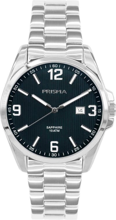 Prisma Horloge P.1147 Heren ShockProof Solid Edelstaal