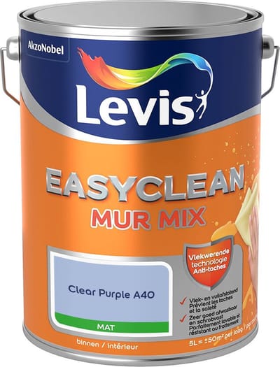 Levis - Easyclean Mur Mat Mix - Clear Purple A40 - Mengverf - 5 L