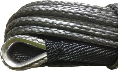 Lier Touw - Synthetisch Kabel - Off-Road Gebruik - Sterker dan Staal - 10 mm x 25 m - Grijs