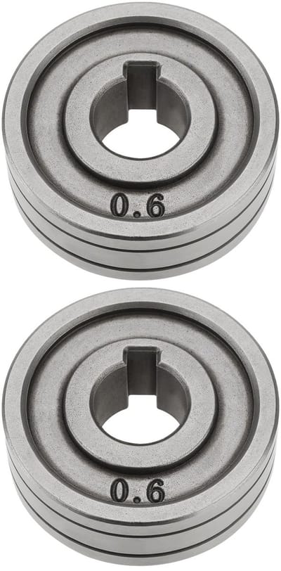 Dailygoods- Voegrollen 30 mm - 2 Stuks - Compatibel met MIG/MAG - V-groef - Antislip - Stalen constructie - Geschikt voor 0,6/0,8 mm lasdraden - Lasrollen