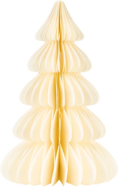 Springos Kerstbal | Papier | 18 Cm | 3D | Ecru