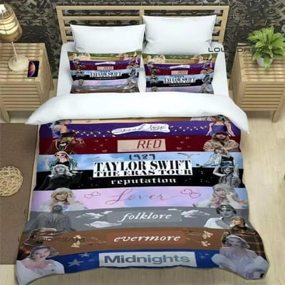 Zangeres T-Taylor-Swifts Beddengoed Sets Exquise Beddengoed Set Dekbedovertrek Dekbed Set Beddengoed Set Luxe Verjaardagscadeau EU King(240*220cm)3pcs