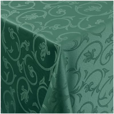 stof damast barok jacquard ranken design met zoom rechthoekig 130x170 cm donkergroen