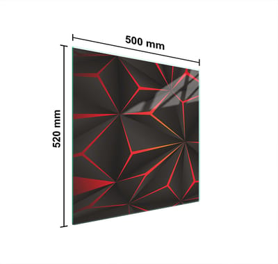 TMK ArtDeko - Beschermglasplaat - 50x52 cm - Sierlijk Ontwerp - Breukvast