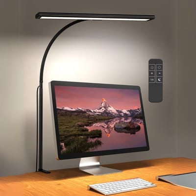 MIRA® Bureaulamp led dimbaar daglicht - USB oplaadbaar - 10 kleurenfuncties -Zwart- ‎5cm x 40cm x 70 cm