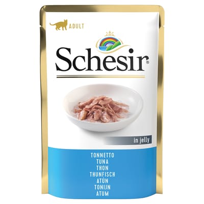 Voordeelpakket: 24x85g Schesir Complete Nutrition filet in gelei tonijn natvoer voor katten