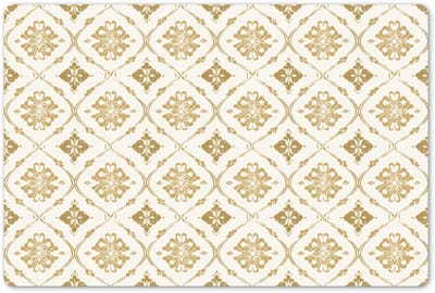 Placemats 45x30 cm - Placemat kunststof - 1 stuk - Ornament - Klassiek - Goud - Borden onderleggers - Decoratie voor op tafel - Keuken tafeldecoratie accessoires - Vinyl onderlegger - Tafelversiering
