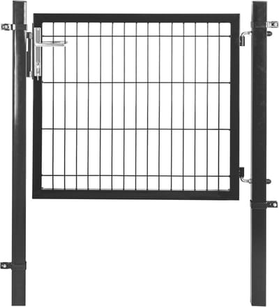 Tuindeur Set Antraciet RAL 7016 - Inclusief Posten, Handvat en Slot met 3 Sleutels - 80 cm Hoog