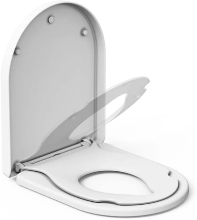 NordHaus Toiletdeksel met Kinderzitje - WC Bril D-vorm - Softclose Mechanisme - Magnetische Kinderzitting - Wit