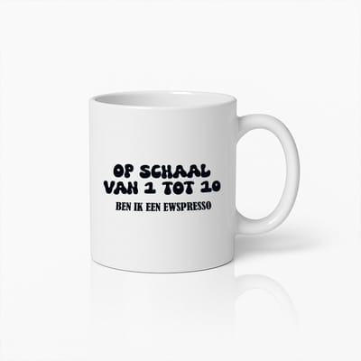 Grappige Espresso Schaal Mok – Humoristische Koffieliefhebber Cadeaumok