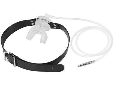 Holle penis plug met gag - Urethrale stimulatie - Plasseks - Van penis maar mond