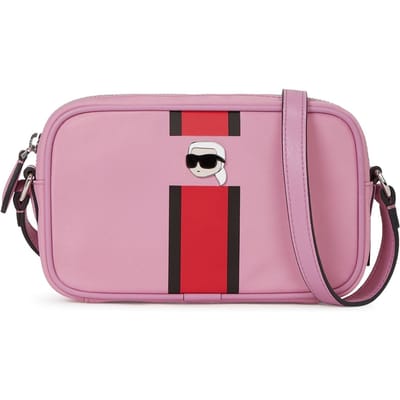 Karl Lagerfeld Ikon Nylon Stripe Slim Camera Cyclamen Taglia: OS | Borse a tracolla Outlet | Donna | Rosa