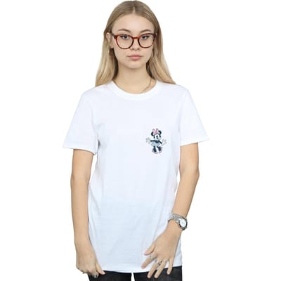 Disney Dames/Dames Minnie Mouse Dansende Borst Katoenen Vriend T-shirt (Wit)