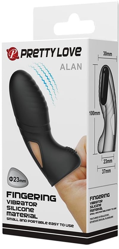Pretty Love Serie - Vibrerende Vingerhuls - Erogenen Stimulatie - Zwart - Mini Vibrator
