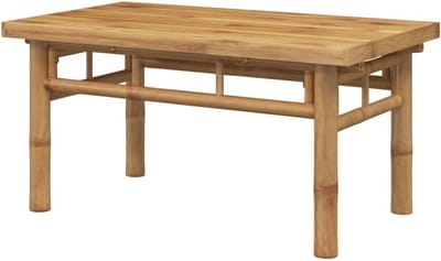 Salontafel Bamboe - Bijzettafel Koffietafel - Woonkamer Organiseren - Ventilatie Ontwerp - 70 x 40 x 35 cm - Natuurlijk Bruin