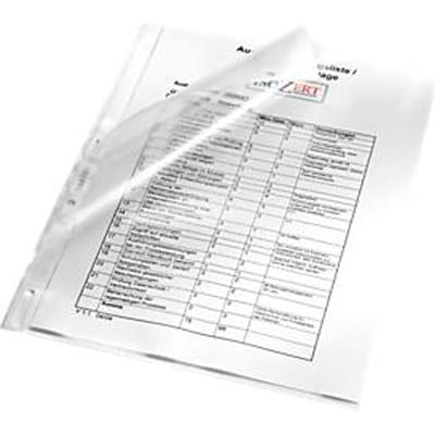 Geperforeerde zakken 4784 LEITZ - A4 -130 micron - opening aan bovenzijde en geperforeerde zijde - 11-gaats perforatie - 100 p.