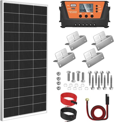 Zonnepaneel Kit - Zonne-energie systeem - Netonafhankelijk laden - Hoge cel efficiëntie - 200 Watt - Wit