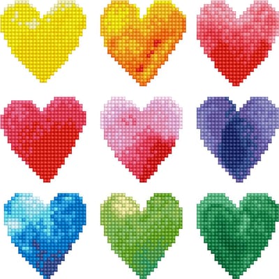 Diamond Dotz® - Diamond painting volwassenen - Regenboog van de liefde 23 x 23cm - Ronde steentjes - Volledig pakket