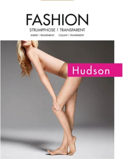 Hudson bloemen fantasie panty maat 38/40 zwart