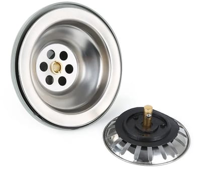 Linkforu - Ronde RVS Spoelbak 41 Cm - Keukenspoelbak - Compleet Met Afvoer Set - Diep Design - Duurzaam - Krasbestendig - Inbouw