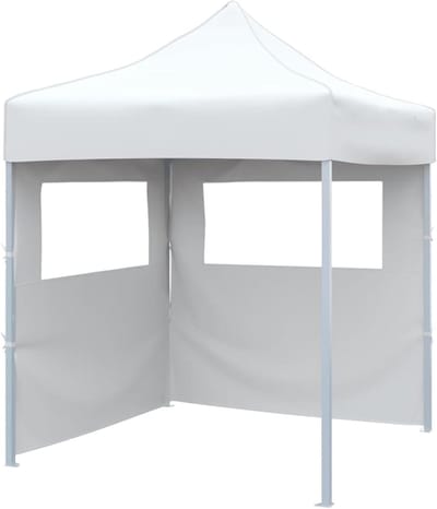 Opvouwbare partytent - Feesttent paviljoen - Buitenfeest organiseren - Waterdicht uv-beschermend - 2 x 2 meter - Wit